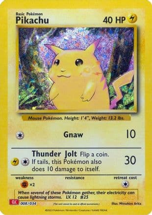 Pikachu 008- Trading Card Game Classic Holofoil