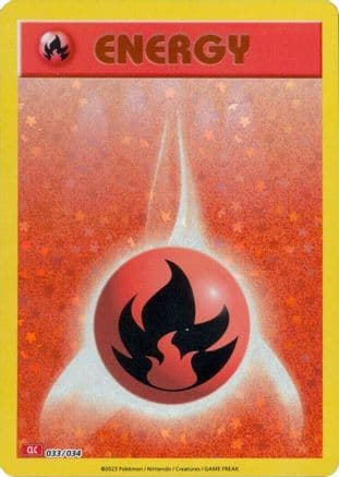 Basic Fire Energy 033- Trading Card Game Classic Holofoil