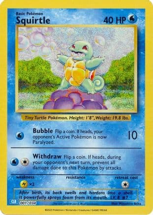 Squirtle 001 - Holofoil Trading Card Game Classic - Classic Collection