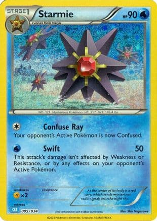 Starmie 005- Trading Card Game Classic Holofoil