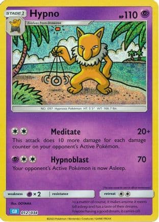Hypno 012 - Holofoil Trading Card Game Classic - Classic Collection
