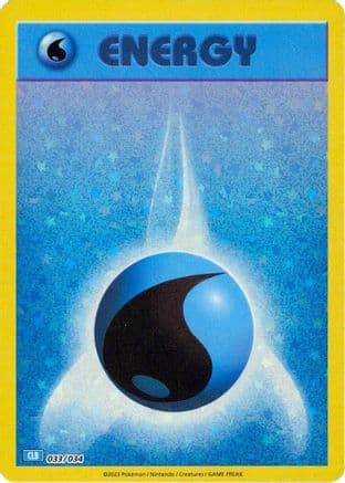 Basic Water Energy 033- Trading Card Game Classic Holofoil