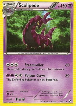 Scolipede (Cracked Ice Holo) 054/114 - Blister Exclusives Holofoil