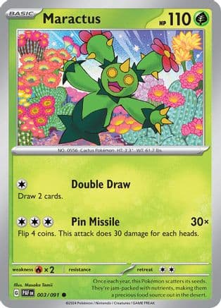 Maractus 003- SV Paldean Fates Reverse Holofoil