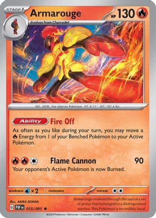 Armarouge 015/091 - Holofoil SV Paldean Fates - Rare