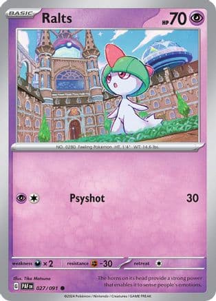 Ralts 027/091 - SV Paldean Fates Reverse Holofoil