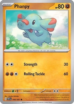 Phanpy 048 SV Paldean Fates - Common