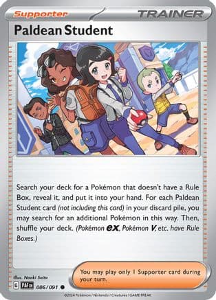 Paldean Student 086/091 SV Paldean Fates - Common