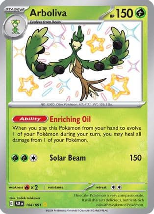 Arboliva 104 - Holofoil SV Paldean Fates - Shiny Rare