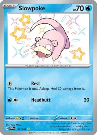 Slowpoke 116 - Holofoil SV Paldean Fates - Shiny Rare