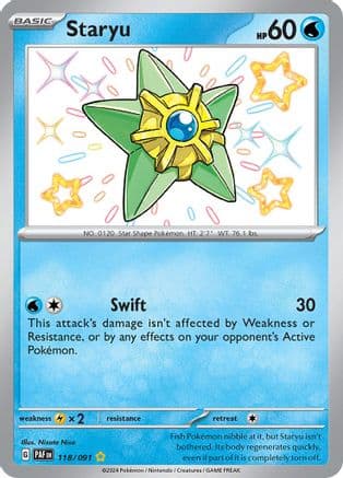 Staryu 118 - Holofoil SV Paldean Fates - Shiny Rare