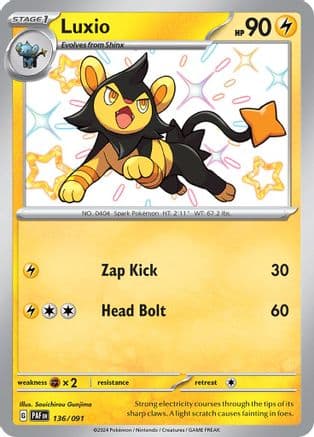 Luxio 136- SV Paldean Fates Holofoil