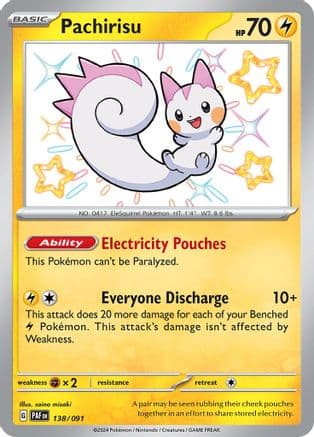 Pachirisu 138- SV Paldean Fates Holofoil