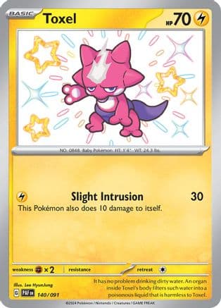 Toxel 140 - Holofoil SV Paldean Fates - Shiny Rare