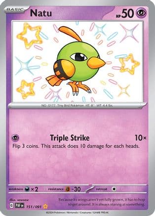 Natu 151/091 - SV Paldean Fates Holofoil