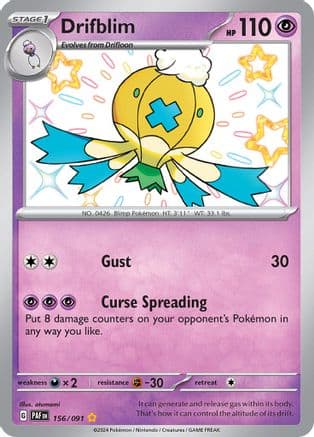 Drifblim 156- SV Paldean Fates Holofoil