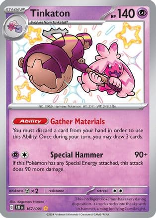 Tinkaton 167- SV Paldean Fates Holofoil