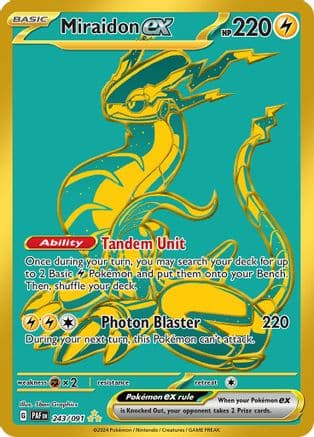 Miraidon ex 243 - Holofoil SV Paldean Fates - Hyper Rare