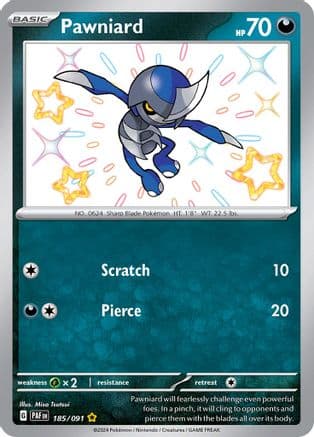Pawniard 185- SV Paldean Fates Holofoil