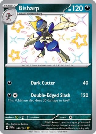 Bisharp 186 - Holofoil SV Paldean Fates - Shiny Rare