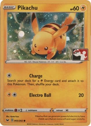 Pikachu (Cosmos Holo) 65/202 - League & Championship Cards Holofoil