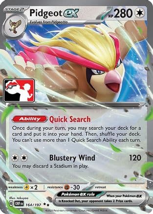 Pidgeot ex 164- Prize Pack Series Cards Holofoil