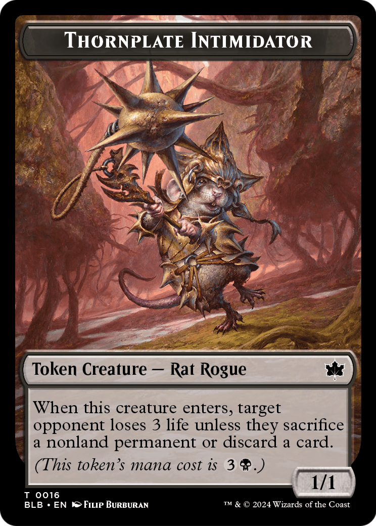 Thornplate Intimidator (TBLB-016) - Bloomburrow Tokens