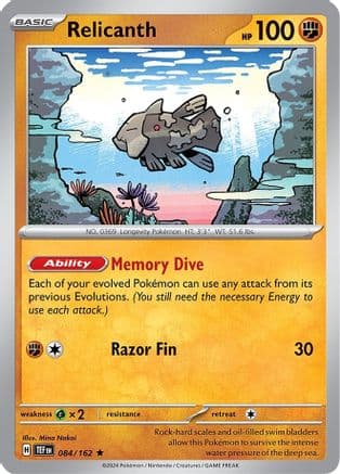Relicanth 084/162 Deck Exclusives - Rare