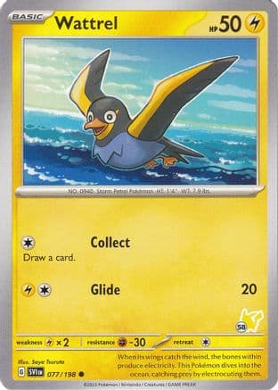 Wattrel Pikachu 77- Battle Academy 2024