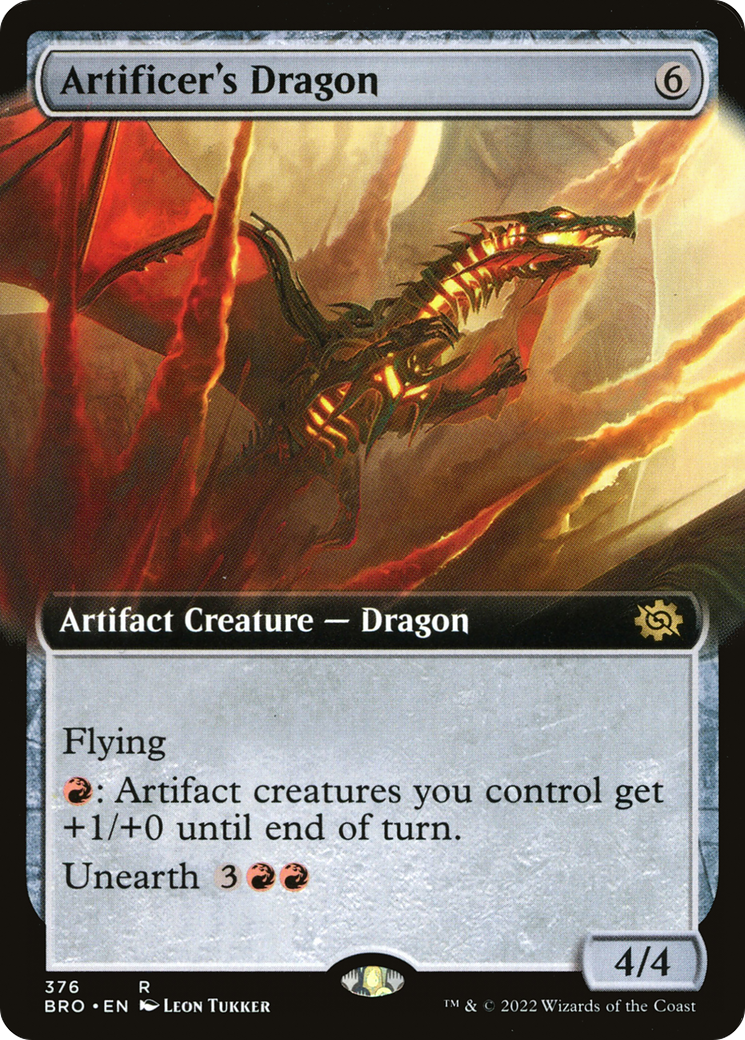 Artificer's Dragon (BRO-376) - The Brothers' War: (Extended Art) Foil