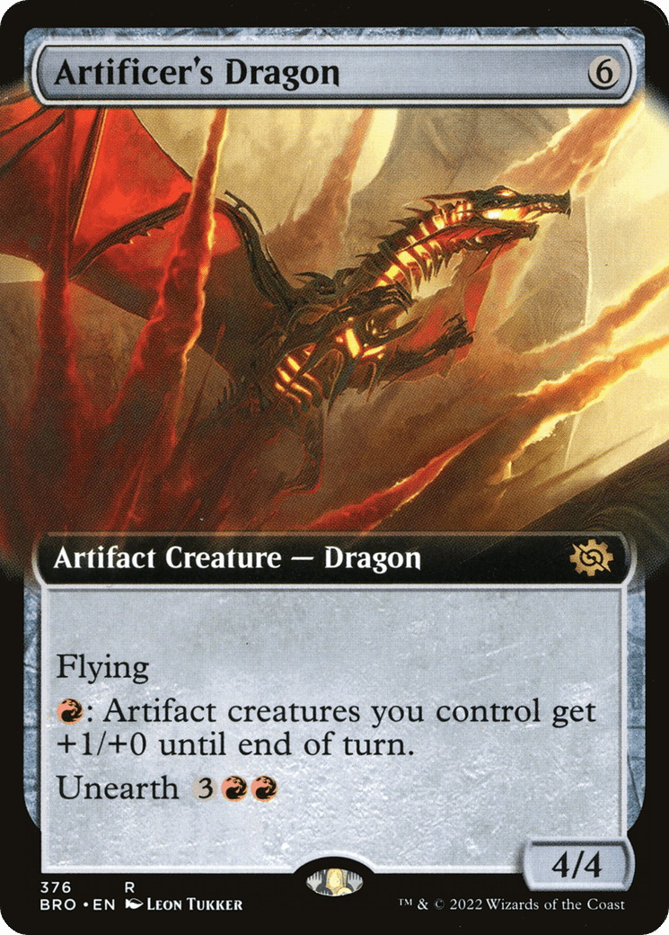 Artificer's Dragon (BRO-376) - The Brothers' War: (Extended Art) Foil