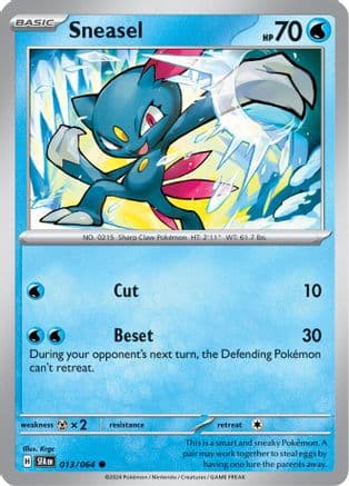 Sneasel 013- SV Shrouded Fable Reverse Holofoil