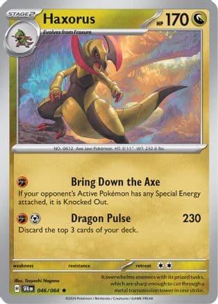 Haxorus 046- SV Shrouded Fable Reverse Holofoil