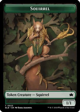 Squirrel // Darkstar Augur Double-Sided Token (-23 // 11) - Bloomburrow Foil