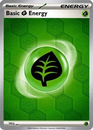 Basic Grass Energy 001- SV Shrouded Fable Reverse Holofoil