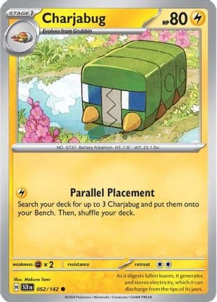 Charjabug 052- SV07 Stellar Crown Reverse Holofoil