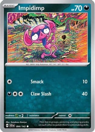 Impidimp 094- SV07 Stellar Crown Reverse Holofoil
