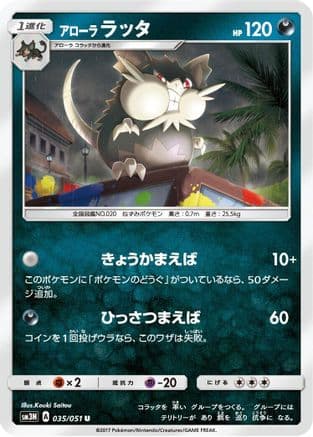 Alolan Raticate (035/051) (Japanese) - SM3N Darkness that Consumes Light
