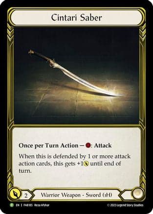 Cintari Saber - FAB185 (FAB185) - Flesh and Blood: Promo Cards