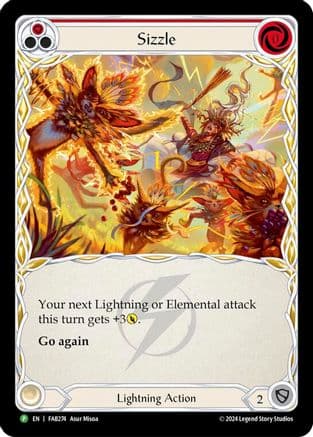 Sizzle (Red) - FAB274 (FAB274) - Flesh and Blood: Promo Cards Rainbow Foil