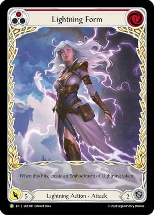 Lightning Form (Red) - LGS308 (LGS308) - Flesh and Blood: Promo Cards Rainbow Foil