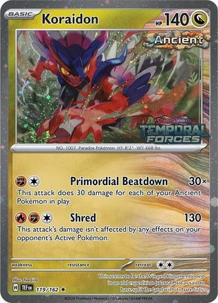 Koraidon (European Promo) 119/162 - Miscellaneous Cards & Products