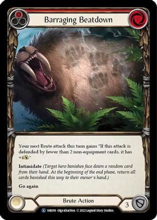 Barraging Beatdown (Red) (1HR016) - Historic Pack 1 Blitz Deck: Rhinar