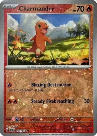 Charmander (Reverse Cosmos Holo) 004/165 - Holofoil Miscellaneous Cards & Products - Promo