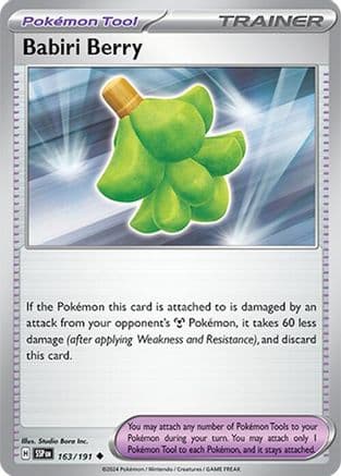 Babiri Berry 163- SV08 Surging Sparks Reverse Holofoil