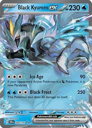 Black Kyurem ex 048/191 - Holofoil SV08 Surging Sparks - Double Rare