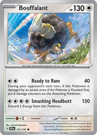Bouffalant 151 SV08 Surging Sparks - Common