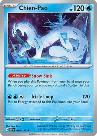 Chien-Pao 056 - Holofoil SV08 Surging Sparks - Rare