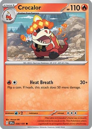 Crocalor 030- SV08 Surging Sparks Reverse Holofoil