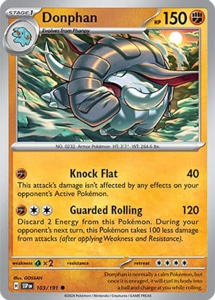 Donphan 103- SV08 Surging Sparks Reverse Holofoil